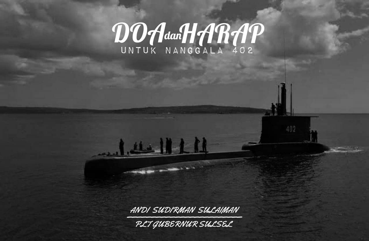 Plt Gubernur Ajak Masyarakat Sulsel Doakan Kelancaran Proses Pencarian KRI Nanggala 402